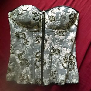 Rose detailed corset top